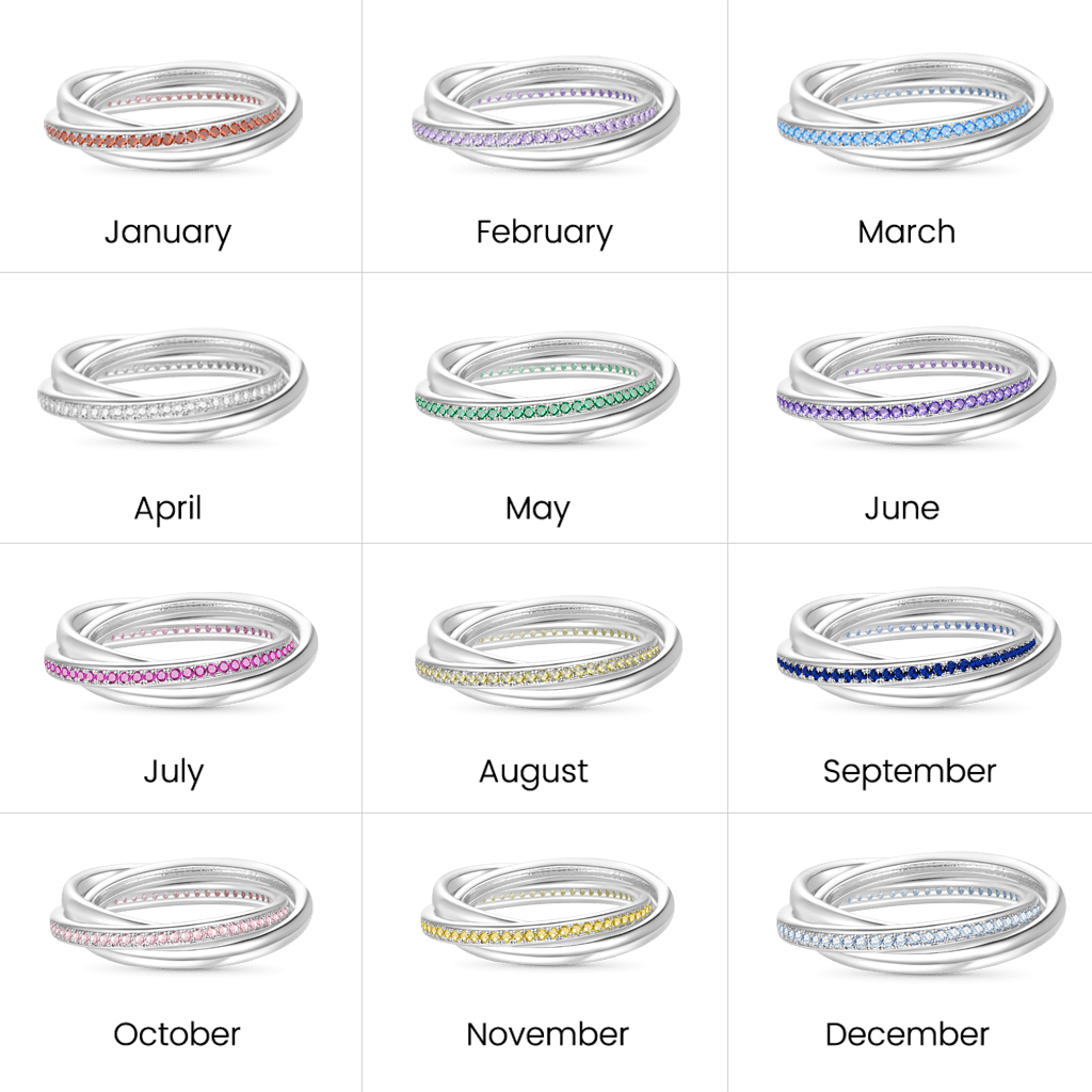 トリニティ CZ 誕生石 エタニティ リング image number 4
