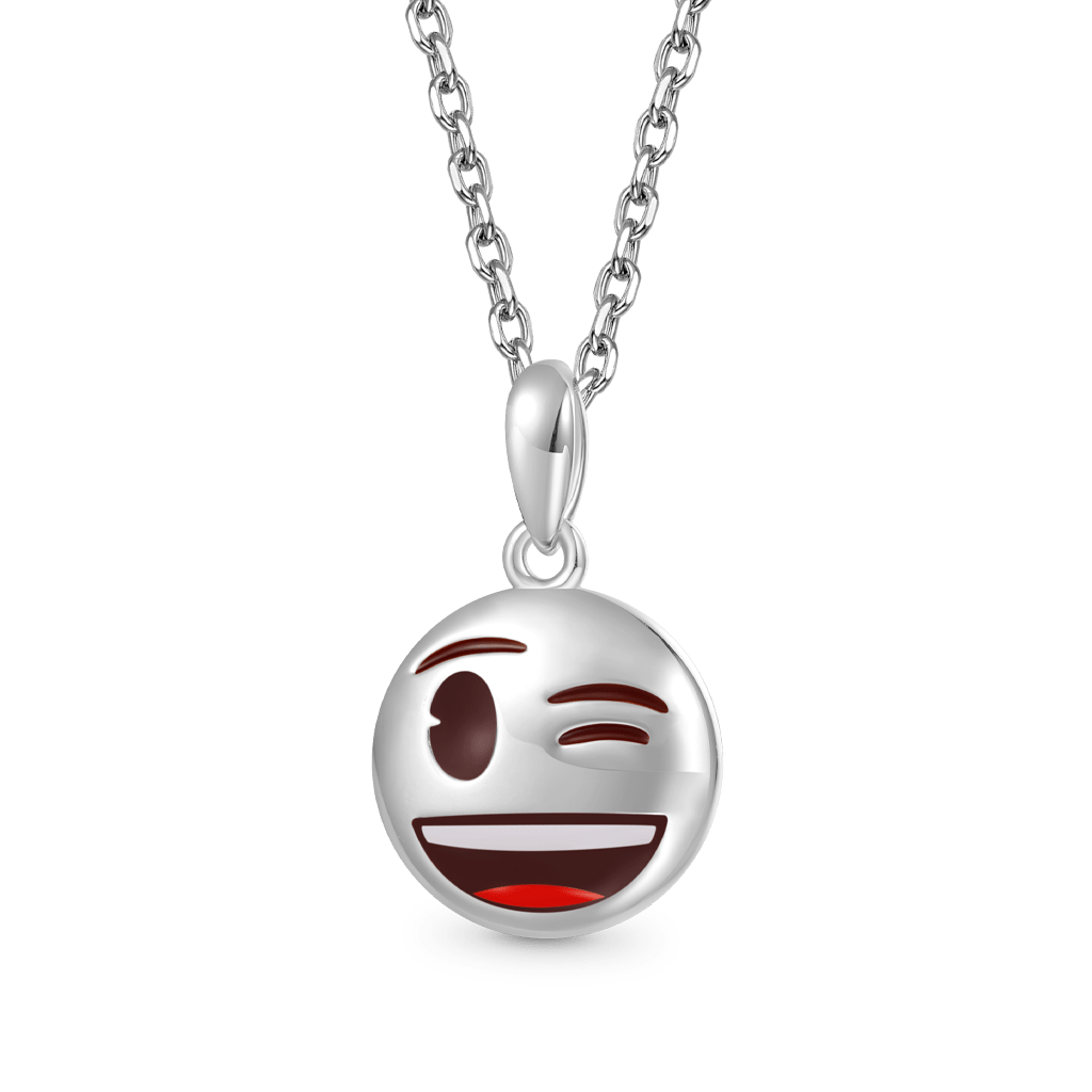絵文字ウィンクの顔ネックレス image number 0