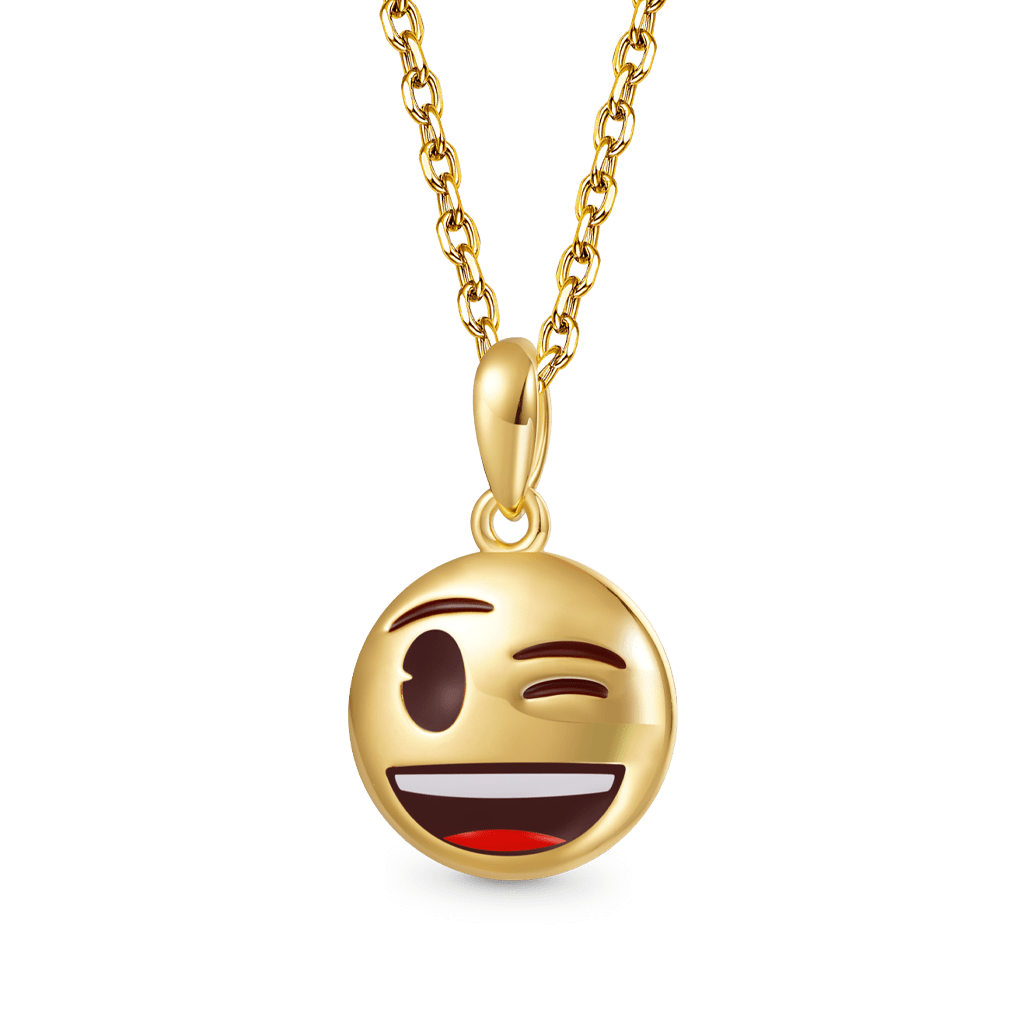 絵文字ウィンクの顔ネックレス image number 0