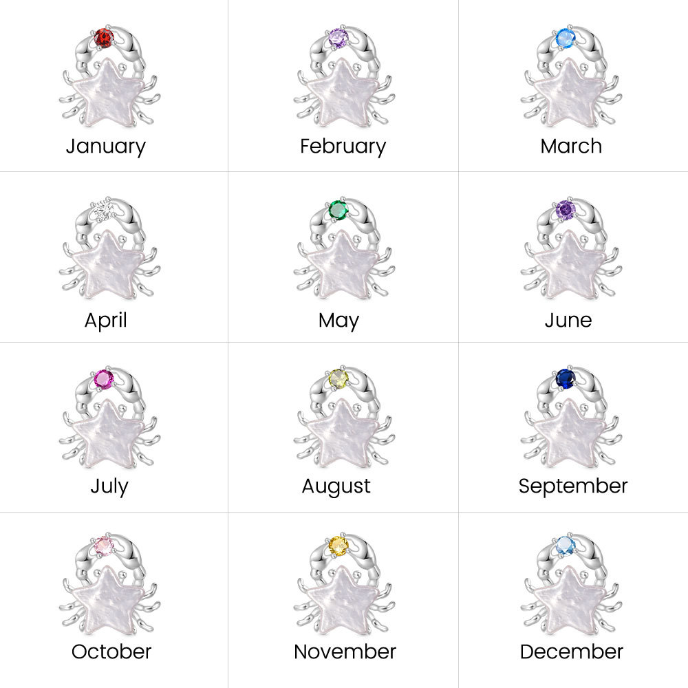 パール クラブ スター 誕生石ストッパー image number 6