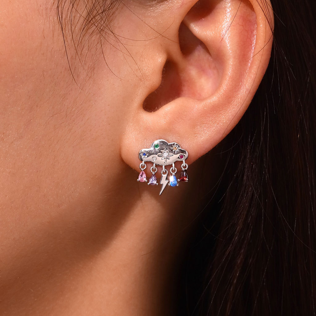 クラウド レインドロップ スタッドピアス image number 5