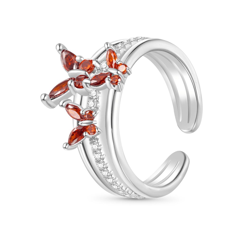 誕生石バタフライオープンリング image number 1