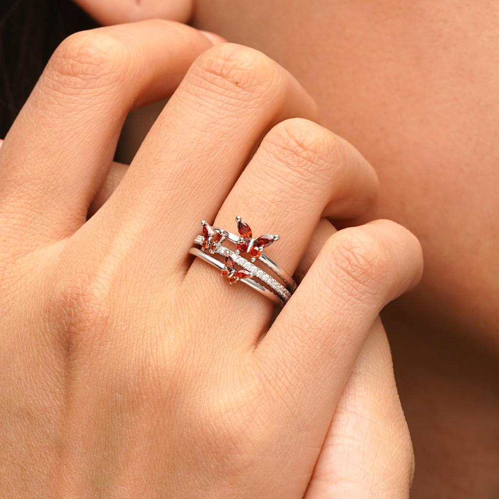 誕生石バタフライオープンリング image number 5