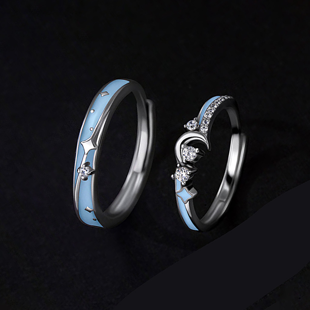 光るバンド ムーン カップルリング image number 4