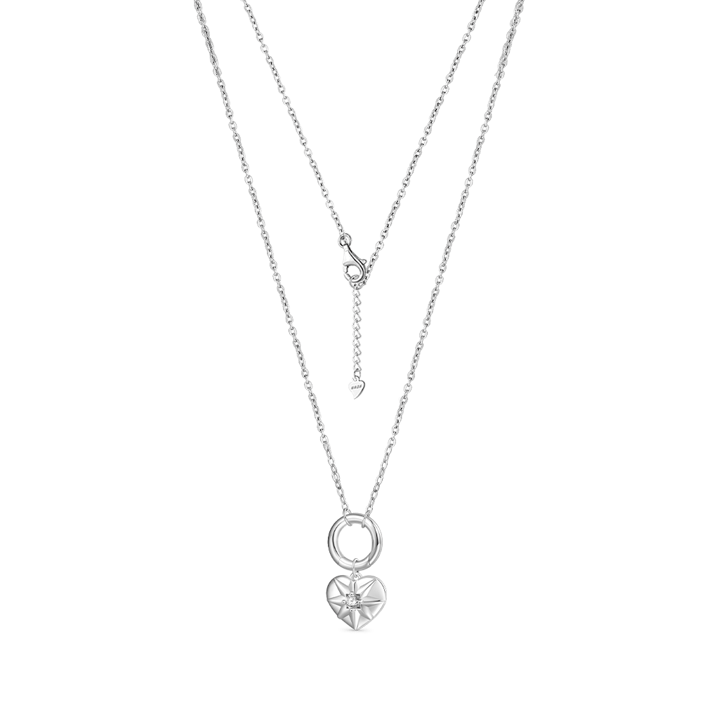 サークルクラスプハートネックレス image number 1