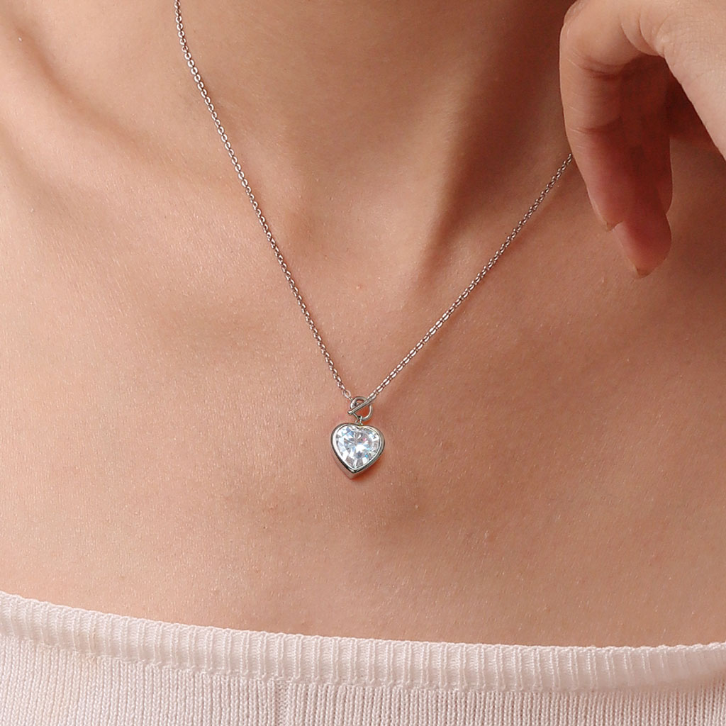 OTバックル ハートネックレス image number 3