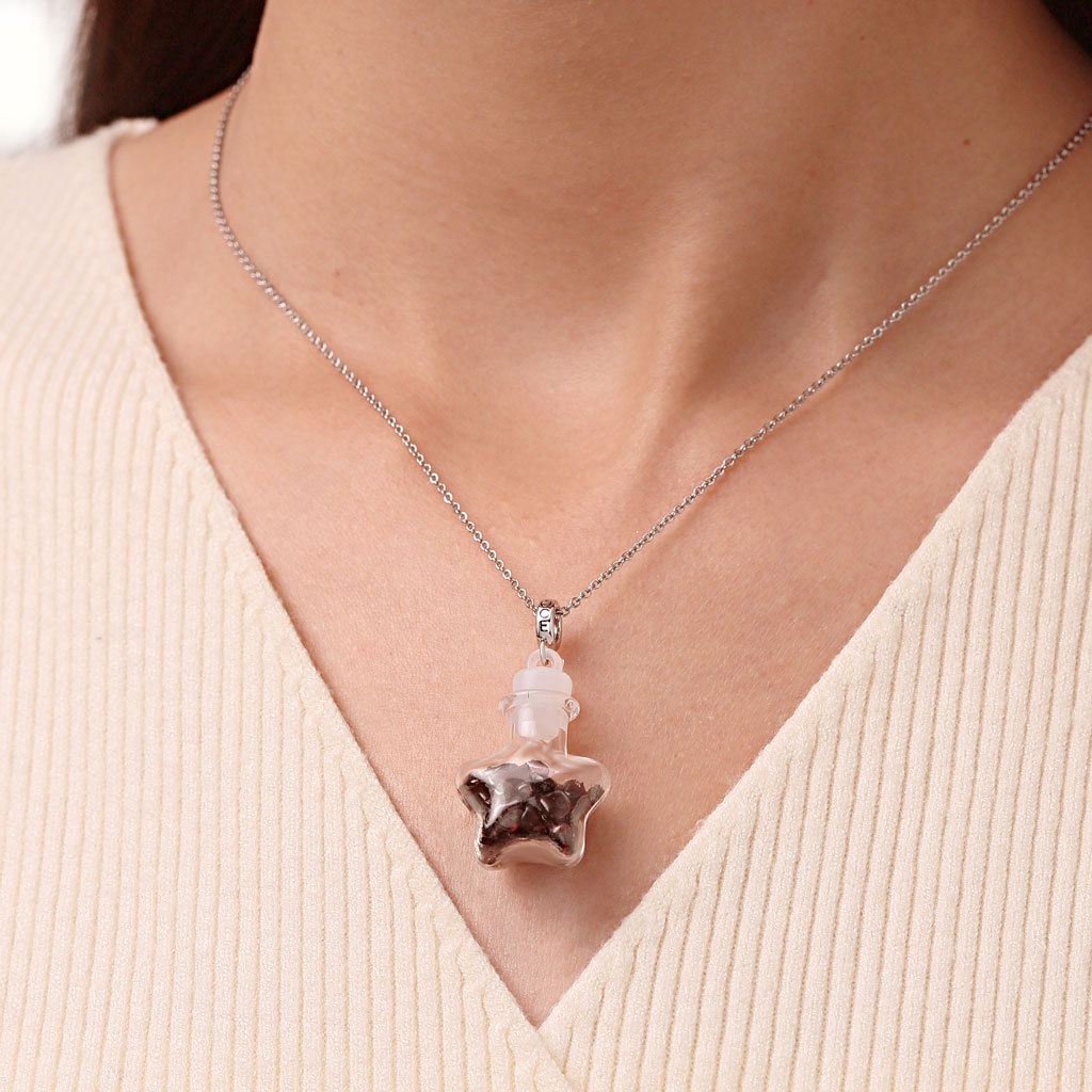 天然ガーネット スターボトル ペンダント image number 4