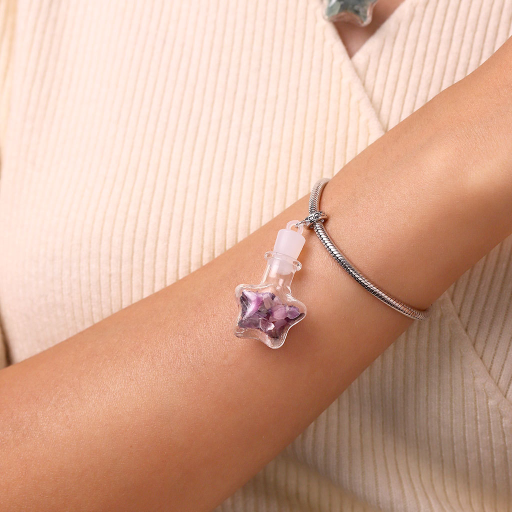 天然マルチカラークリスタル アブストラクトペンダント image number 5