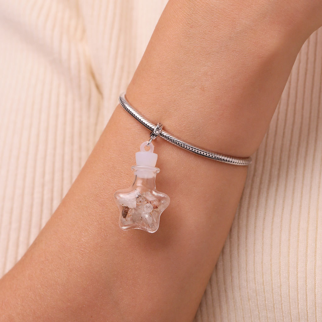 シトリンクリスタル ガラスボトルペンダント image number 5