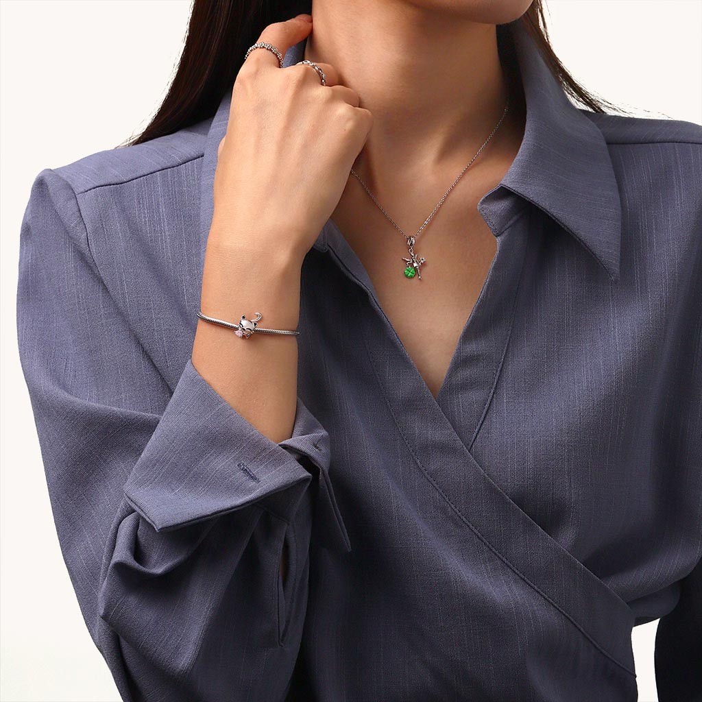 白猫ハートしっぽチャーム image number 5