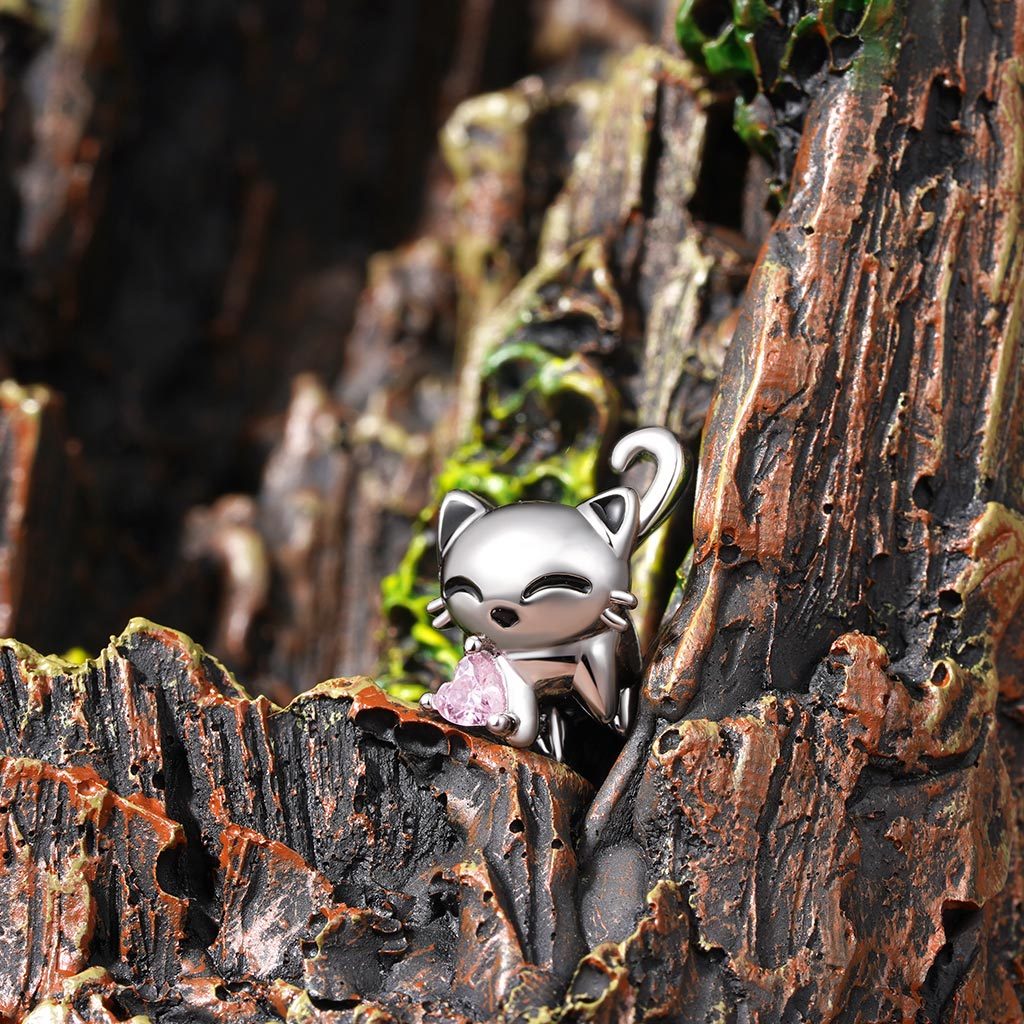 白猫ハートしっぽチャーム image number 4