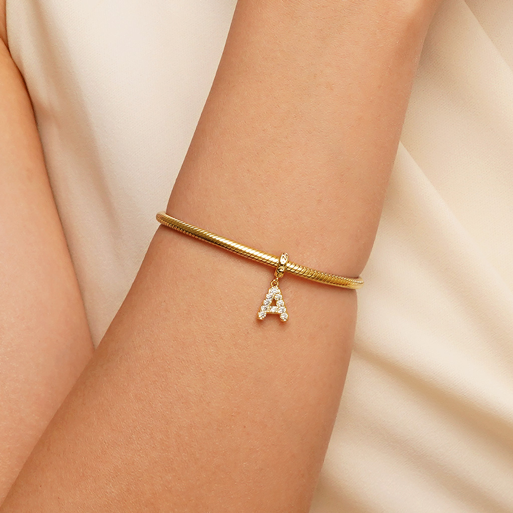 18Kゴールドメッキ レターギフトペンダント image number 4