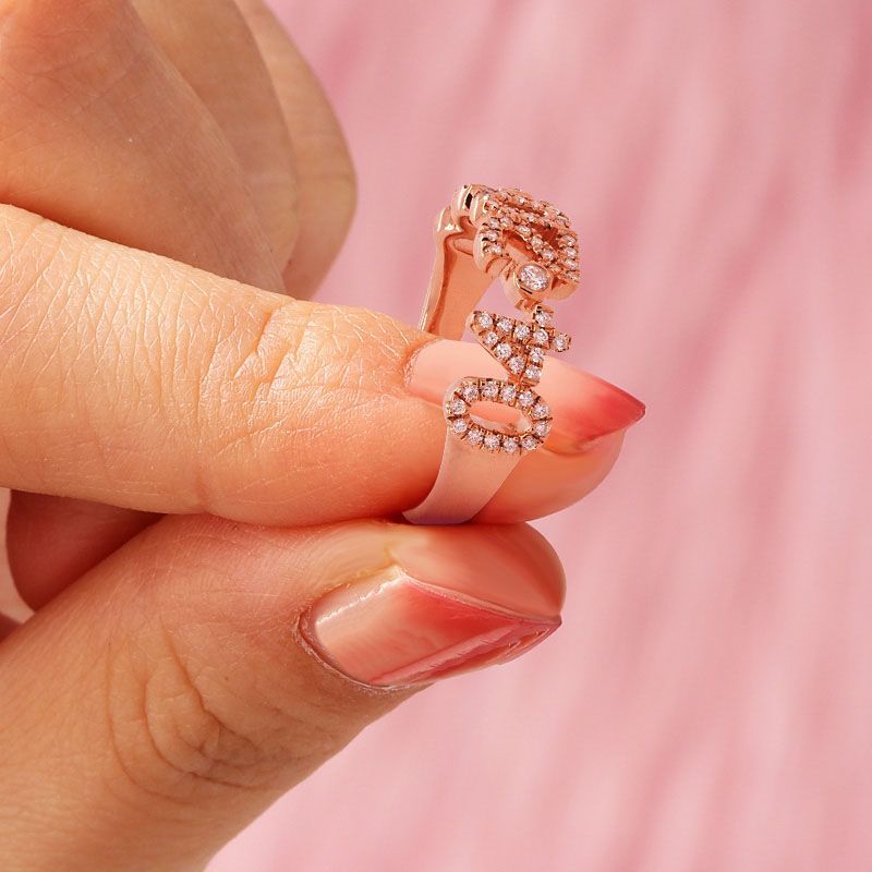 誕生石付きダイヤモンドパヴェデートリング image number 6