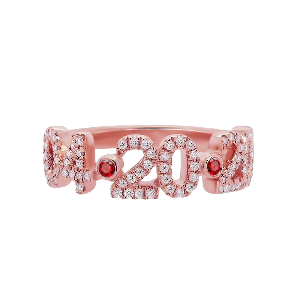 誕生石付きダイヤモンドパヴェデートリング image number 3