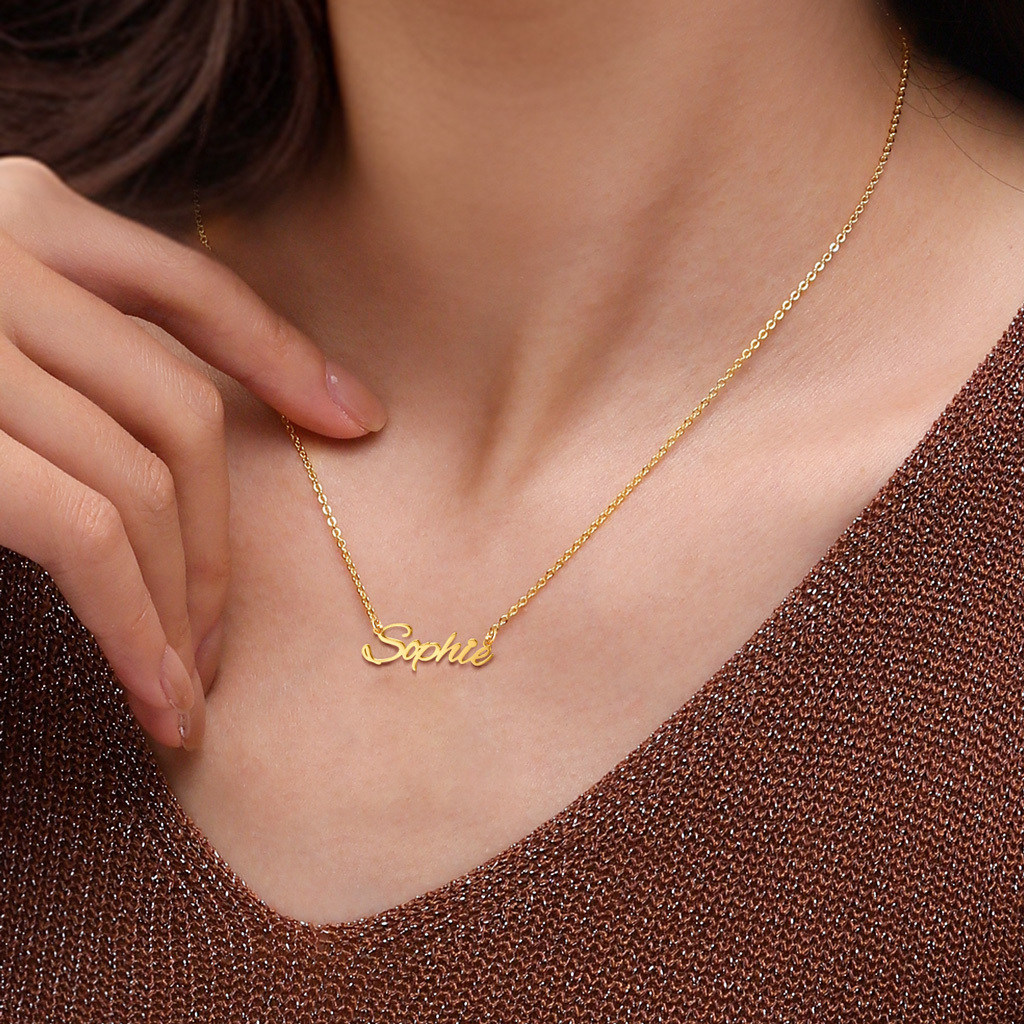 ソフィー - 名前入りトリコロールネックレス image number 5