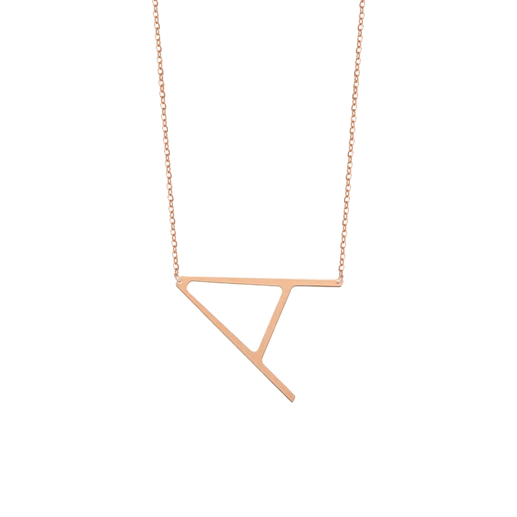 横向きラージイニシャルネックレス image number 2