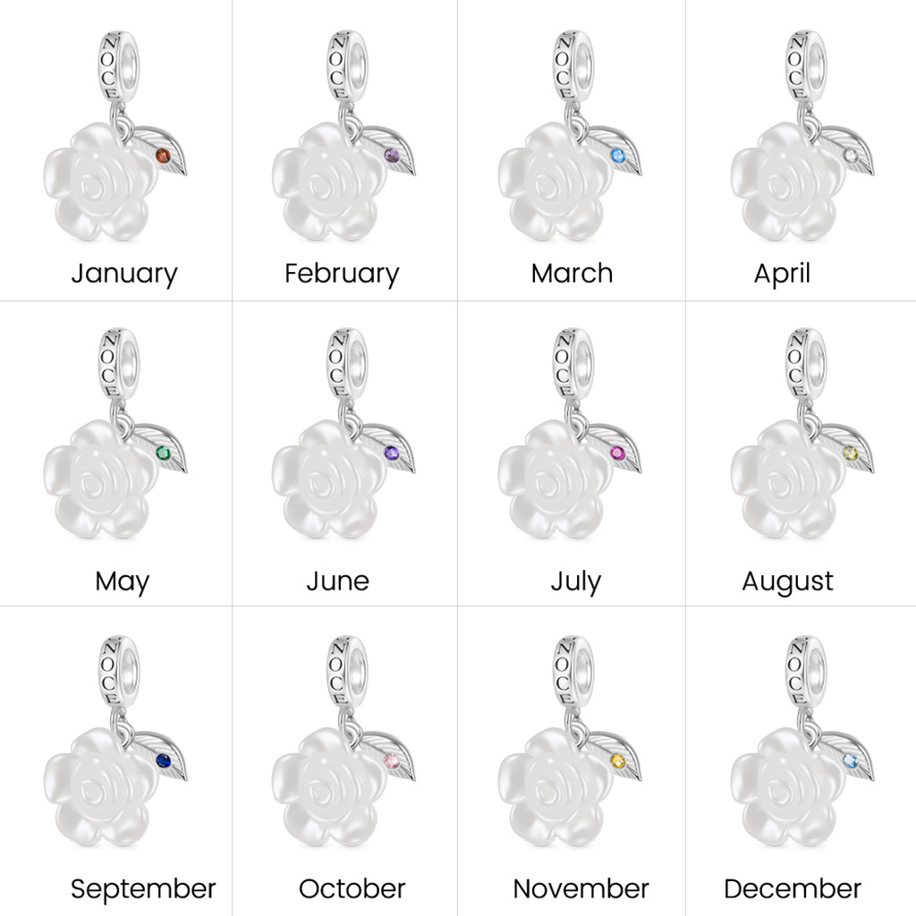 パールローズ誕生石ペンダント image number 3