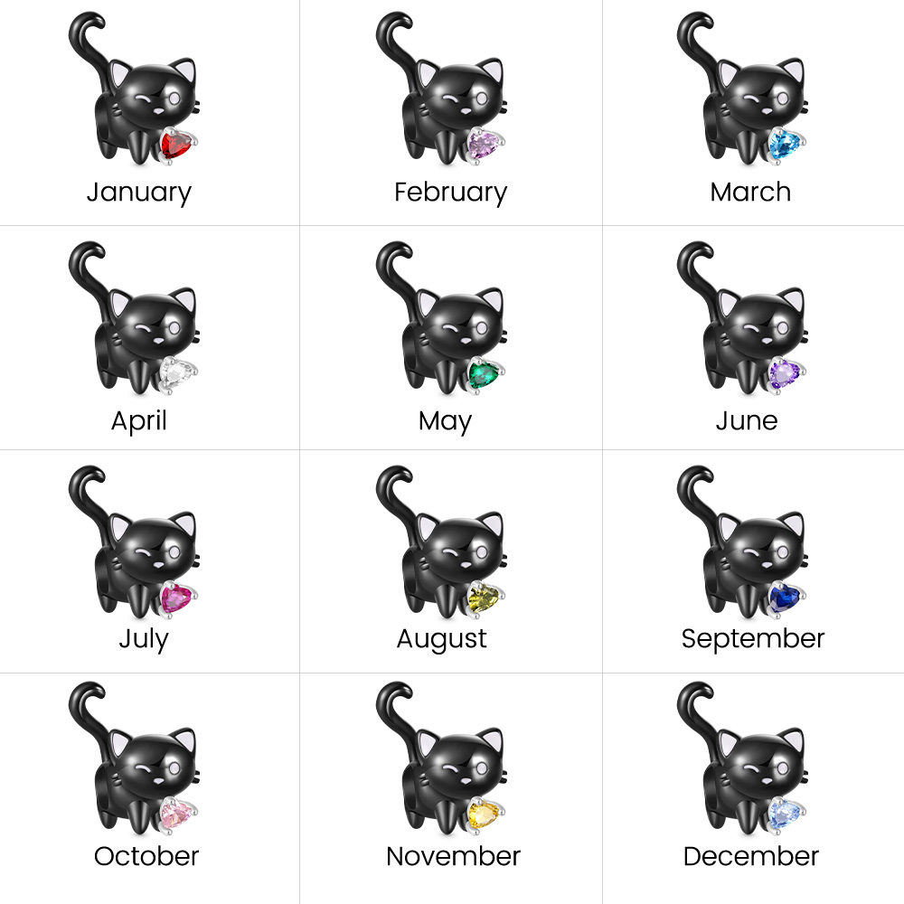 黒猫ハートしっぽチャーム image number 4