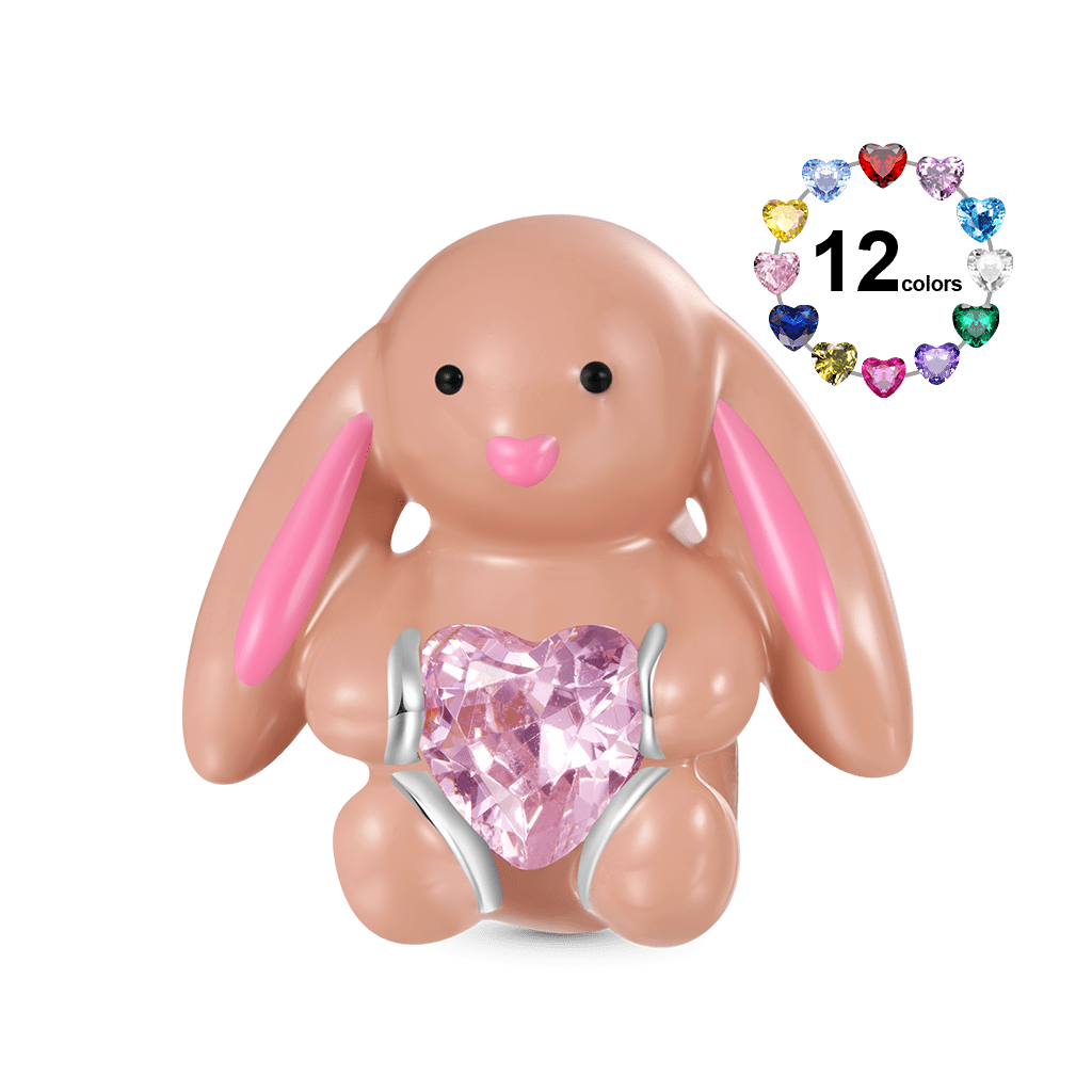 ベージュのウサギの抱擁ラブチャーム image number 0