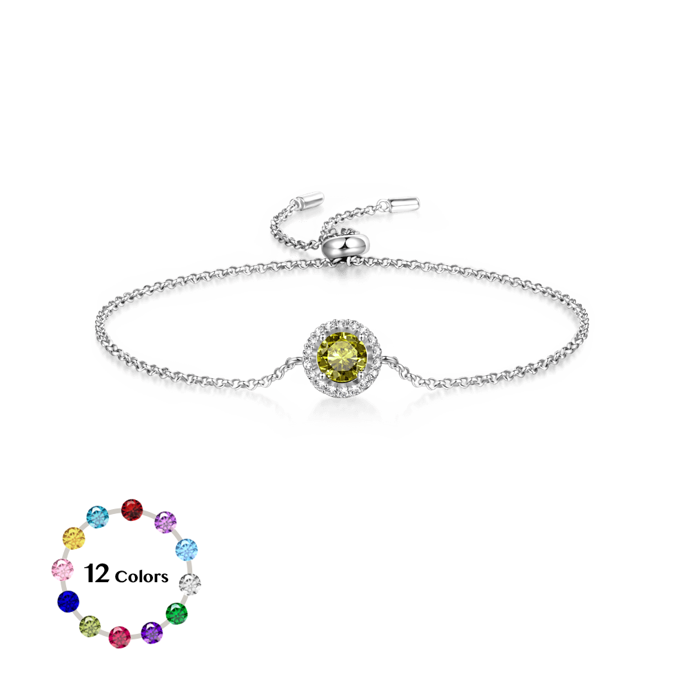 ラウンドカットの調節可能なチェーンブレスレット image number 0