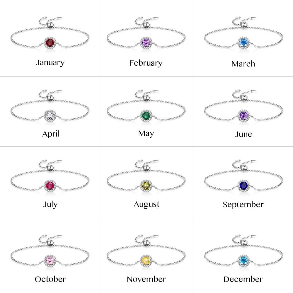 ラウンドカットの調節可能なチェーンブレスレット image number 4