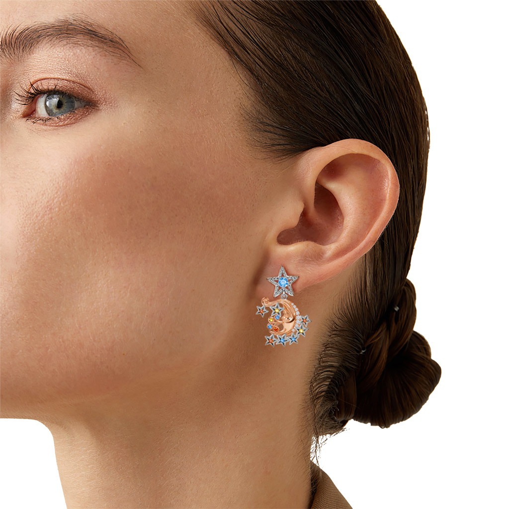 ファンシースタームーンドロップイヤリング image number 2