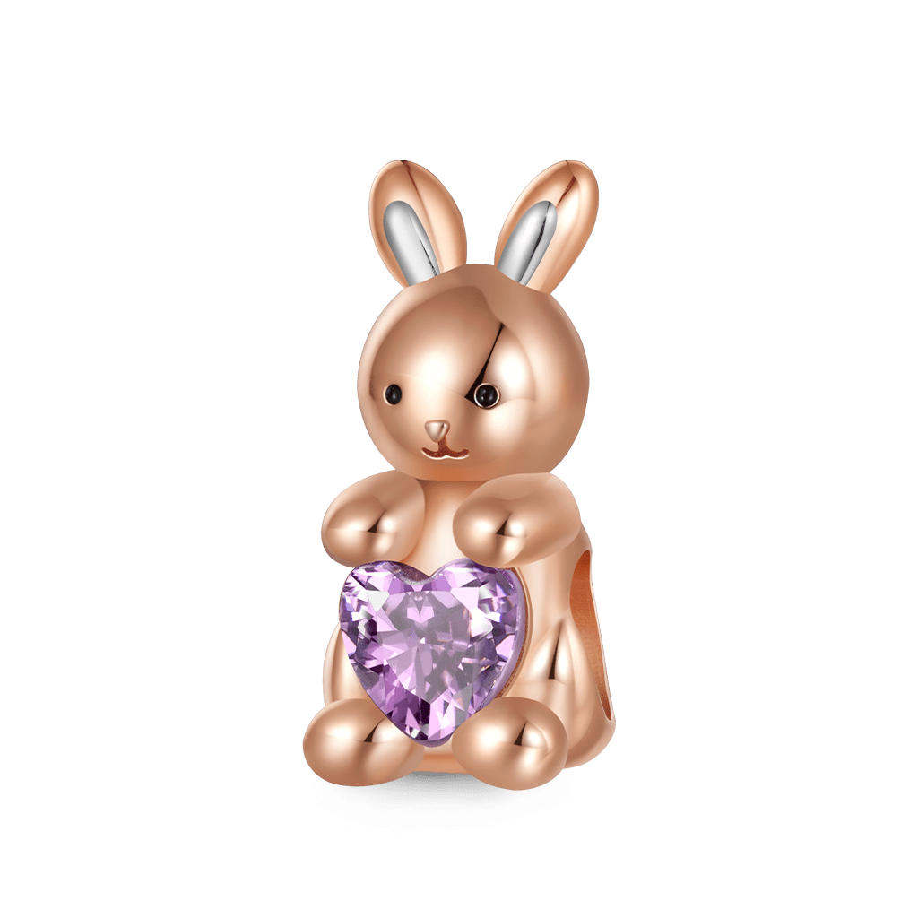 愛を抱きしめるウサギのチャーム image number 1