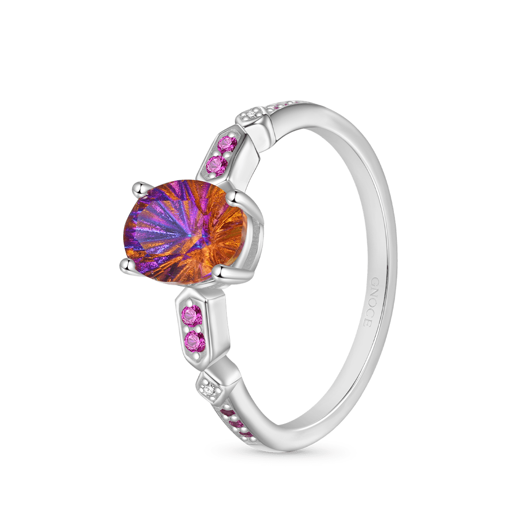 卵型のダイヤモンドプロミスリング image number 1