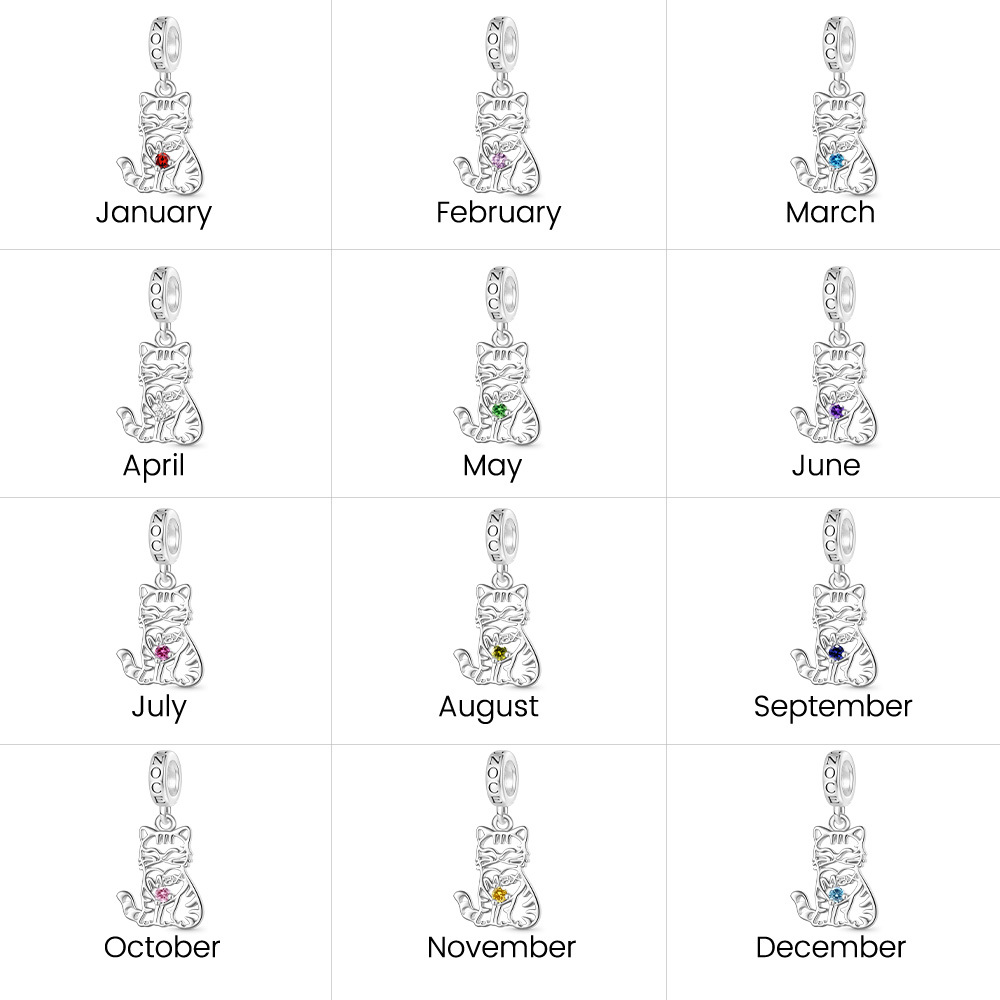 刻印可能な中空の猫のペンダント image number 3