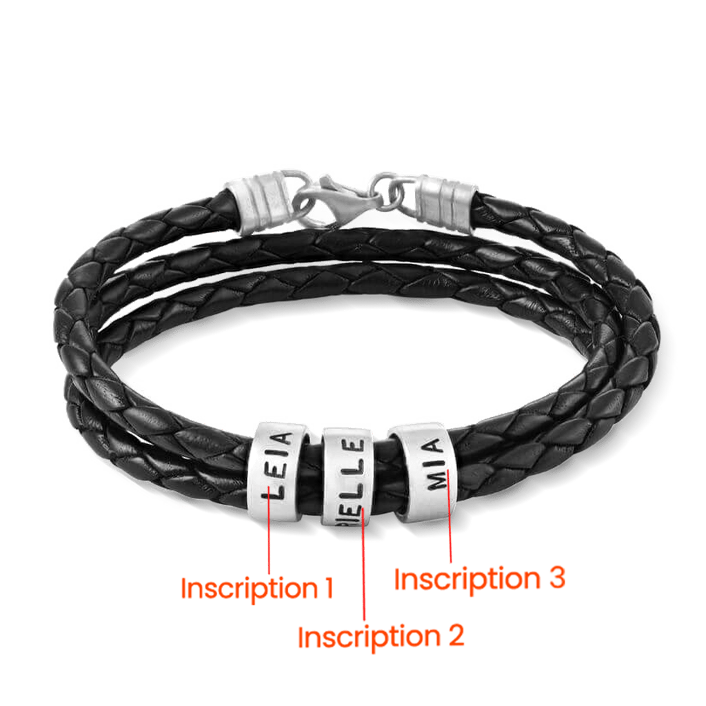 レザーマグネットマルチレイヤーブレスレット image number 3