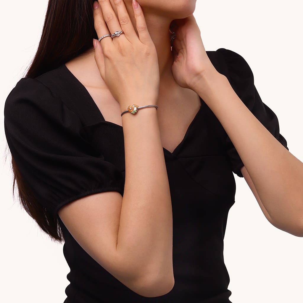 ひまわりハートの刻印可能チャーム image number 4