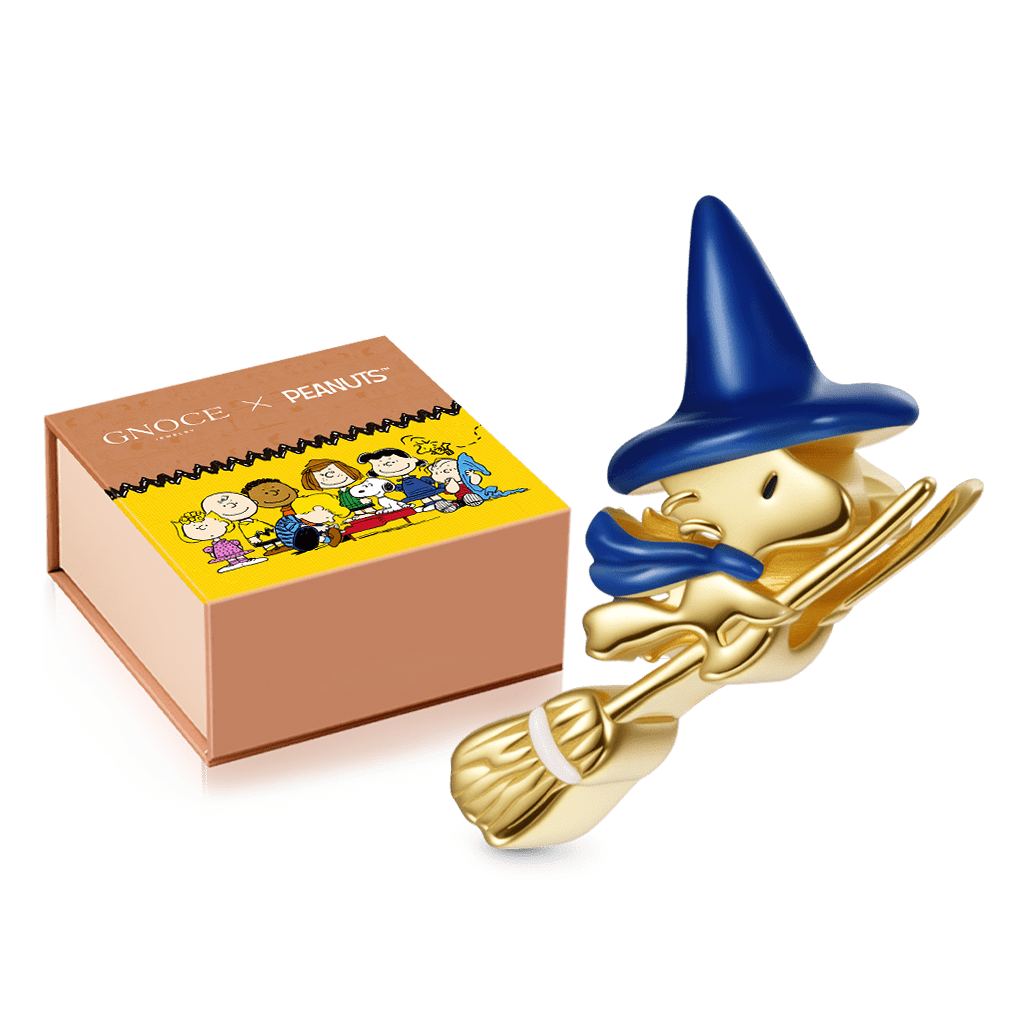 ほうきに乗って飛ぶウッドストックチャーム image number 1