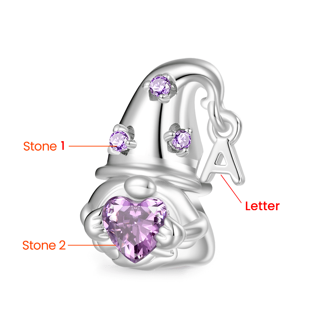 キュートなノームが誕生石チャームを抱きしめる image number 1