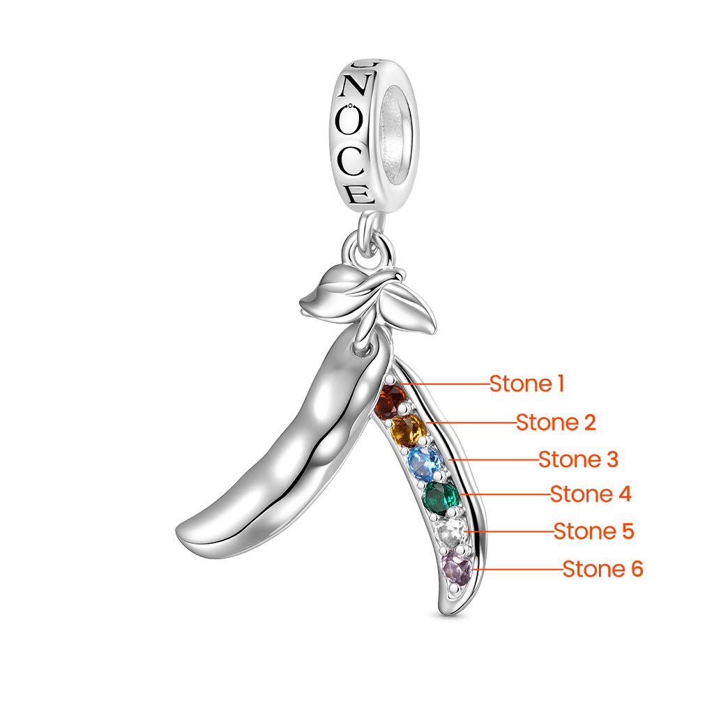 豆の鞘に6粒のペンダント image number 2