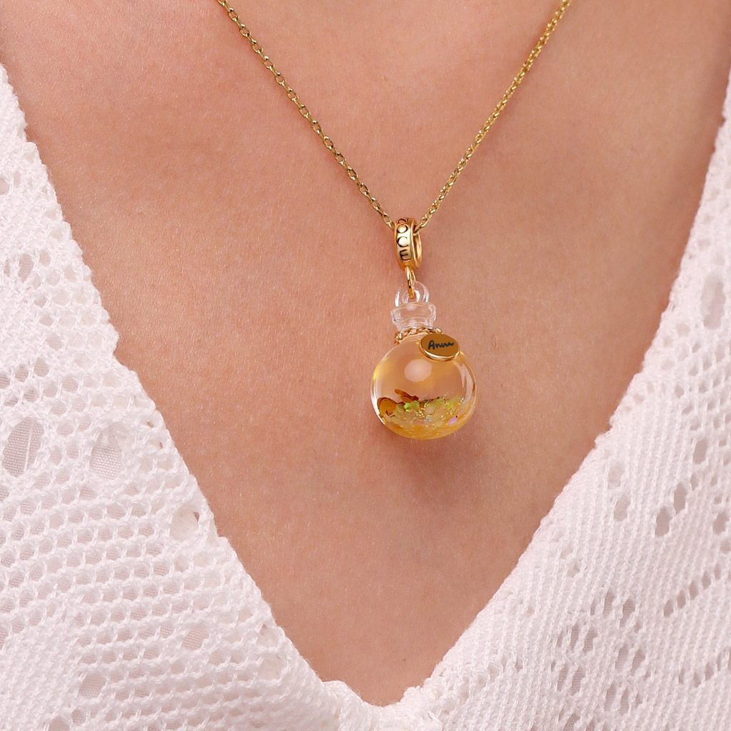 スパンコールと光るクイックサンドボトルペンダント image number 5