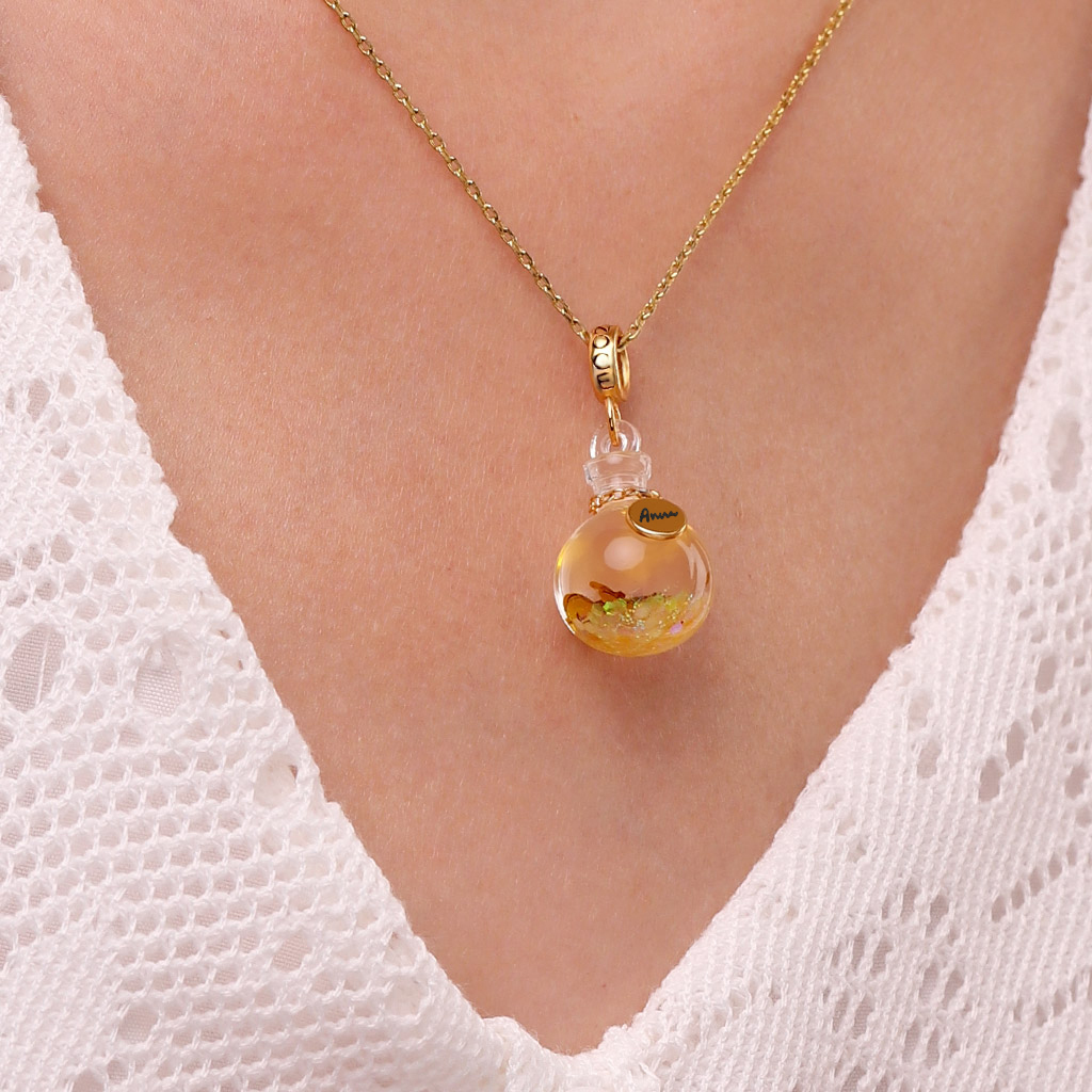 スパンコールと光るクイックサンドボトルペンダント image number 5