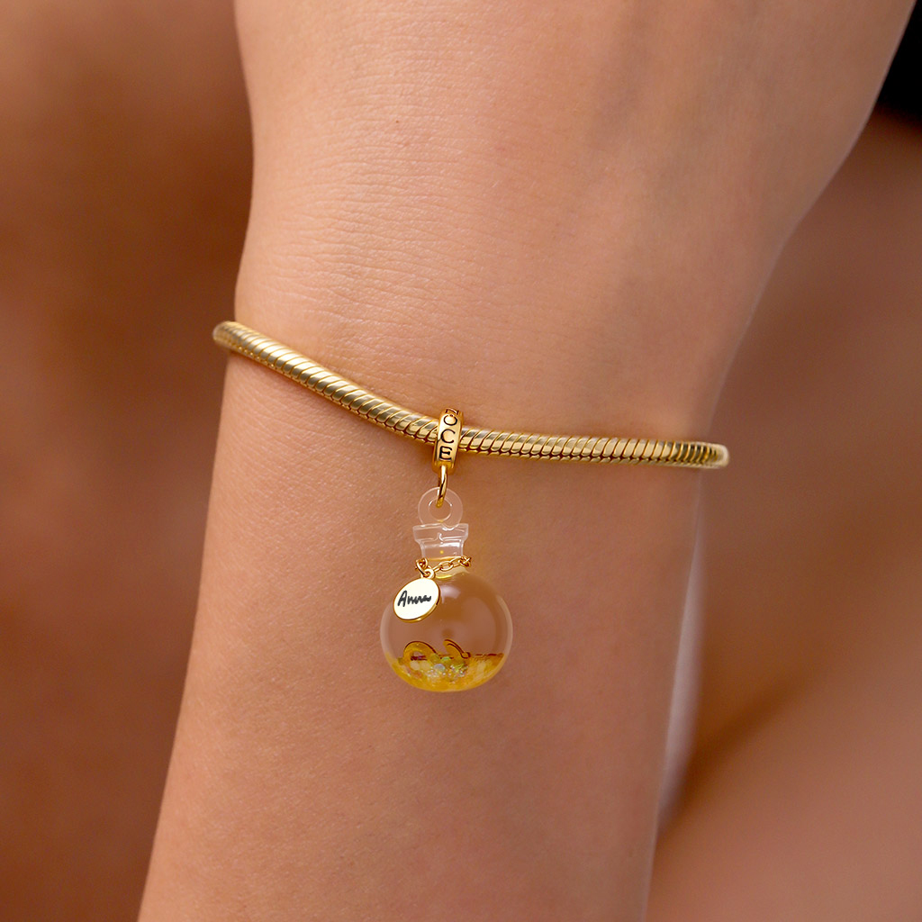 スパンコールと光るクイックサンドボトルペンダント image number 6