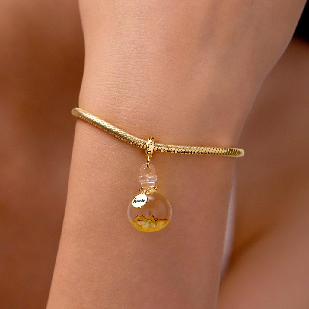 スパンコールと光るクイックサンドボトルペンダント image number 6