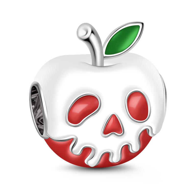 ハロウィンの顔 赤 リンゴ チャーム image number 0