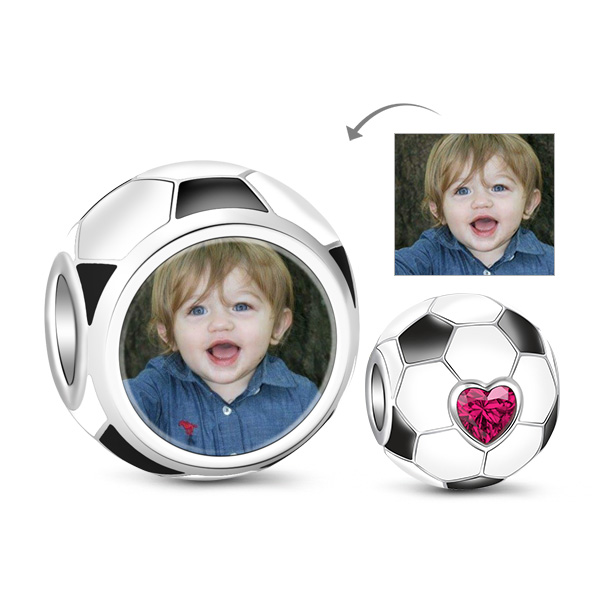 サッカーの写真入れチャーム image number 0