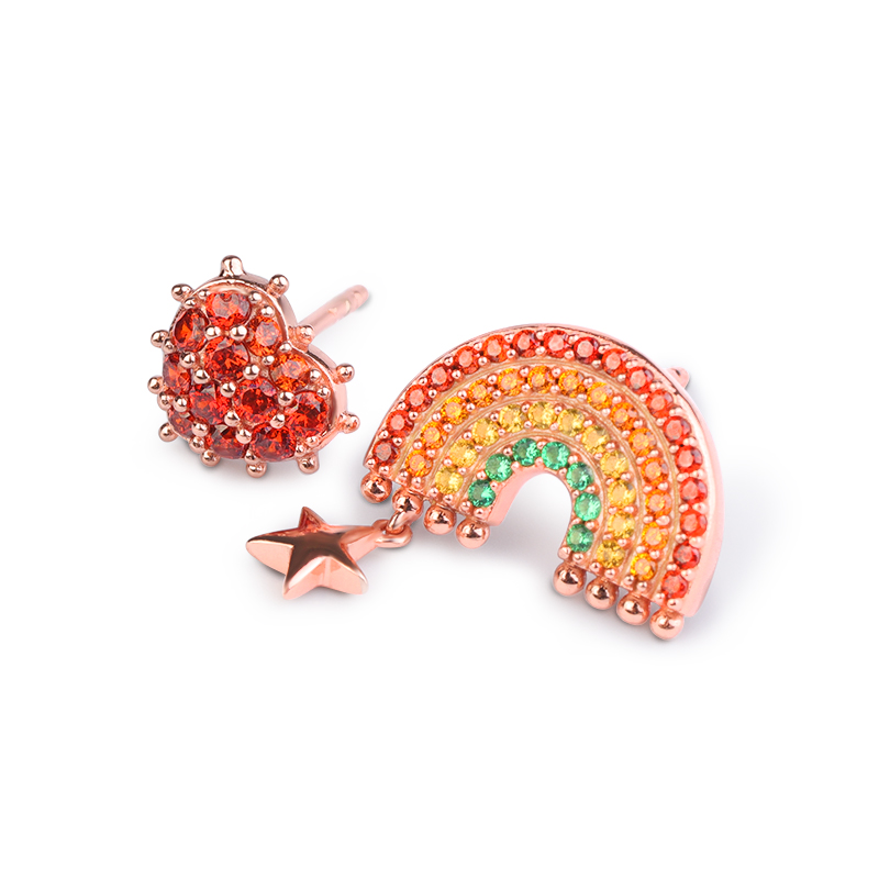 レインボースタッドピアス image number 1