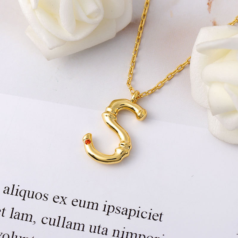 イニシャルSネックレス image number 2