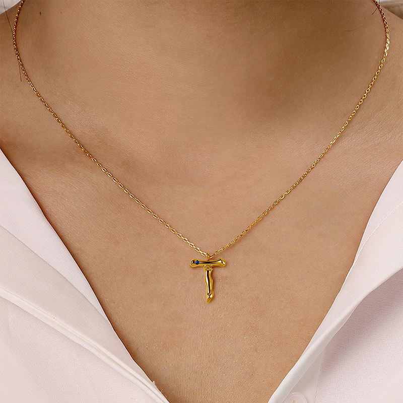 イニシャルTネックレス image number 3