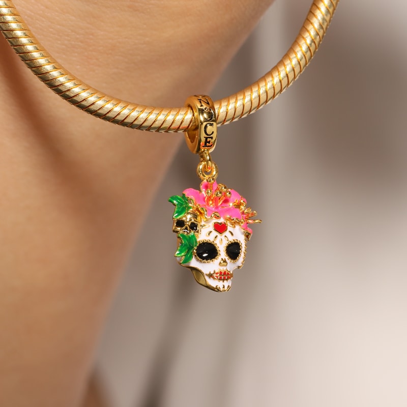 メキシカン女性のスカルペンダント image number 2