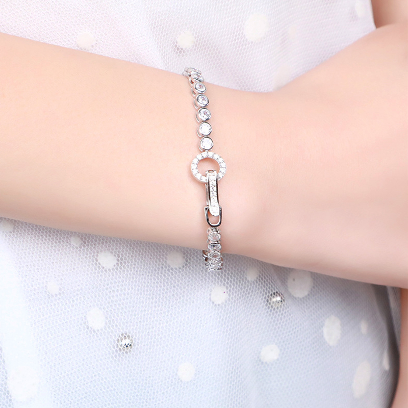 ラウンドバックルテニスブレスレット image number 2