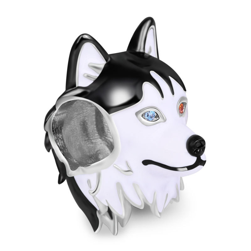 ヘテロクロミアハスキー犬チャーム image number 1