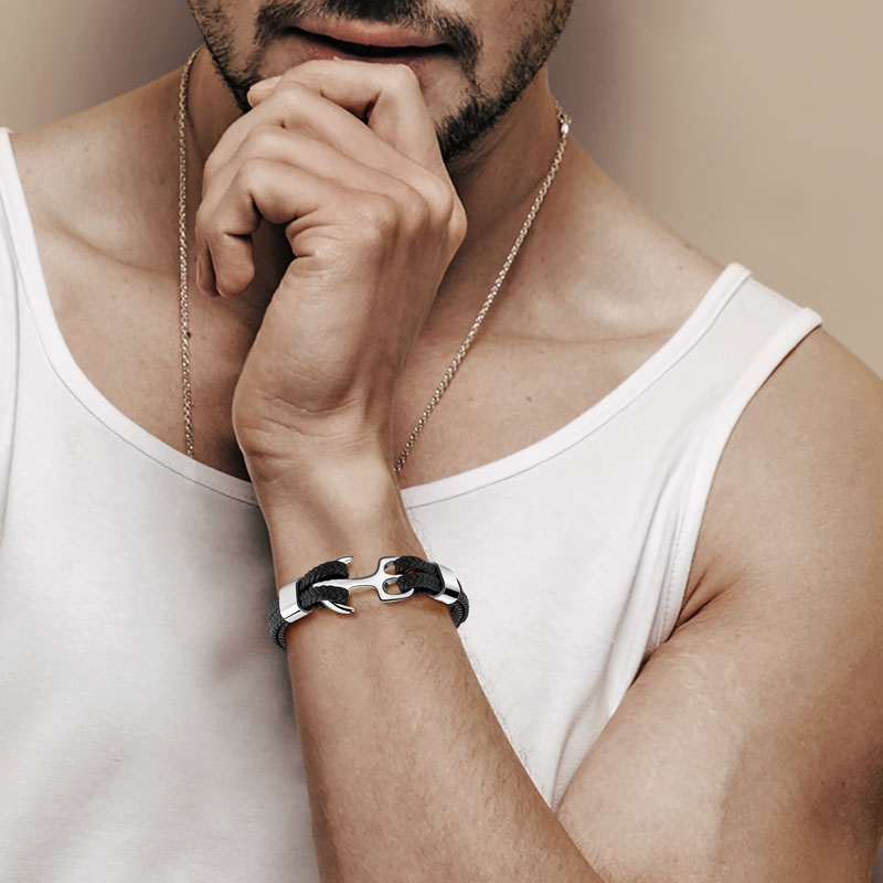 ブラックアンカーブレスレット image number 2