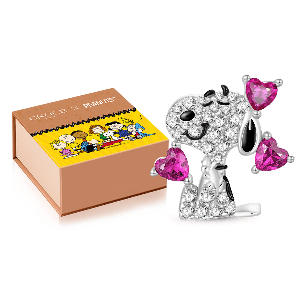 Gnoce バレンタインデー ピーナッツ スヌーピー ラブ ダイヤモンド チャーム