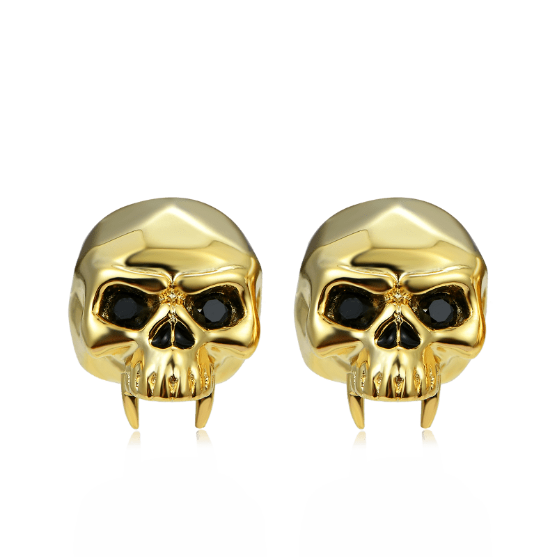 Golden Skull Studs image number 0