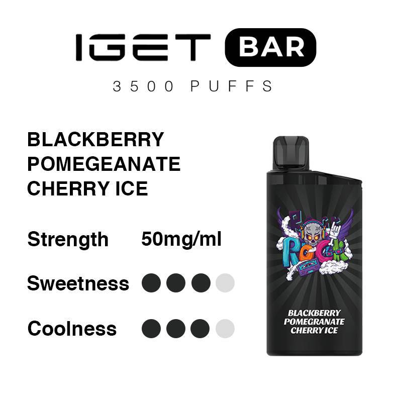 Blackberry Pomegranate Cherry Ice IGET Bar 3500 Puffs
